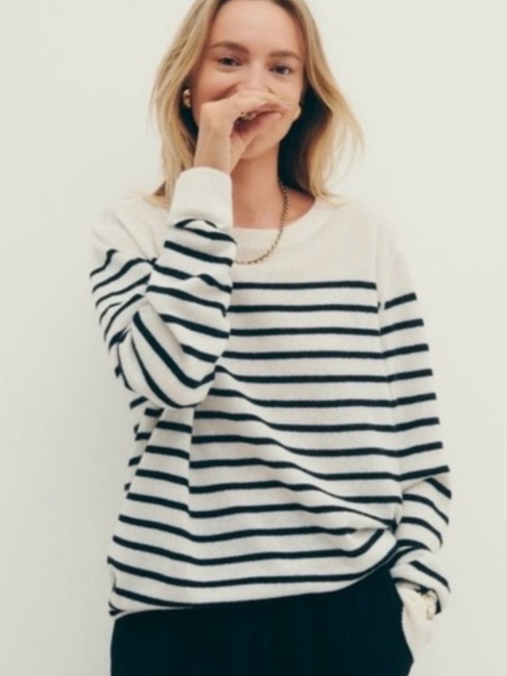 Reformation striped cashmere sweater